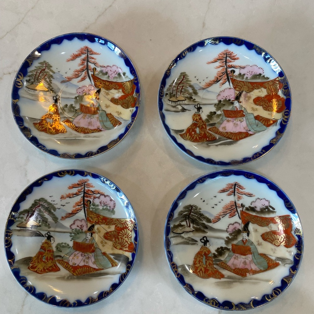 Vintage Kutani Saucers